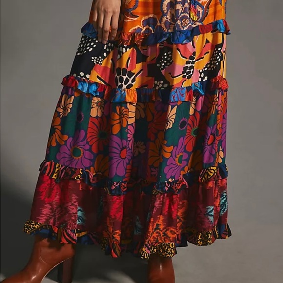 Floral Bohemian Maxi Skirt - Multicolor - Picture 3 of 8